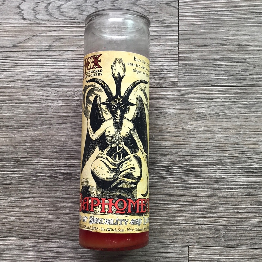 Baphomet red candle to attract object of desire